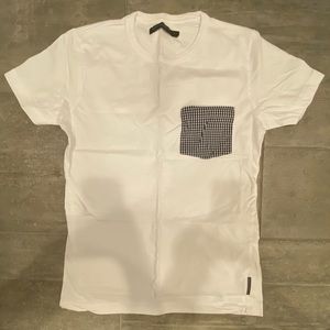 French Connection White Pocket Tee